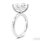 1/5 Ctw Akari Princess Shape Round Cut Diamond Semi-Mount Engagement Ring in 14K White Gold