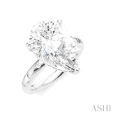 1/5 Ctw Akari Pear Shape Round Cut Diamond Semi-Mount Engagement Ring in 14K White Gold