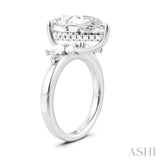 5/8 Ctw Akari Pear Shape Marquise and Round Cut Diamond Semi-Mount Engagement Ring in 14K White Gold