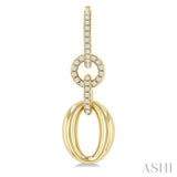 1/2 Ctw Interlocked Ovals and Circles Round Cut Diamond Aeris Gold Fashion Earrings in 14K Yellow Gold