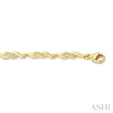 1/4 Ctw Swirl Round Cut Diamond Fashion Bracelet in 10K Yellow Gold