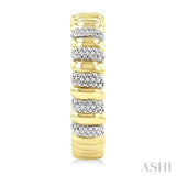 1/10 Ctw Bold Ribbed Swirl Round Cut Diamond Pirouette Fashion Hoop Earrings in Yellow Gold Vermeil
