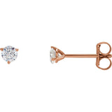 14K Rose Gold 1/4 CTW Natural Diamond Stud Earrings