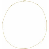 14K Yellow Gold 1 3/4 CTW Natural Diamond 7-Station 24" Necklace