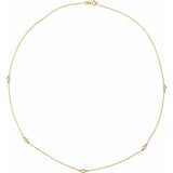 14K Yellow Gold 1 3/4 CTW Natural Diamond 7-Station 24" Necklace