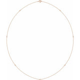 14K Rose Gold 1 3/4 CTW Natural Diamond 7-Station 24" Necklace