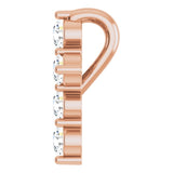 14K Rose Gold 1/6 CTW Natural Diamond Cross Pendant
