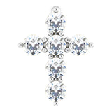 Platinum 1/6 CTW Natural Diamond Cross Pendant