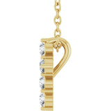 14K Yellow Gold 1/6 CTW Natural Diamond Cross 16-18" Necklace