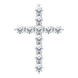 Platinum 1/4 CTW Natural Diamond Cross Pendant