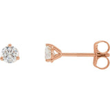 14K Rose Gold 1/4 CTW Natural Diamond Stud Earrings
