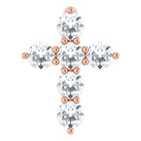 14K Rose Gold 1/4 CTW Natural Diamond Cross Pendant
