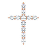 14K Rose Gold 3/8 CTW Natural Diamond Cross Pendant