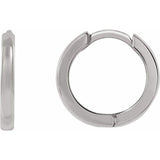 14K White Gold Hinged 12.5 mm Hoop Earring