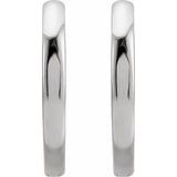 Platinum Hinged 15 mm Hoop Earrings