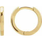14K Yellow Gold Hinged 15 mm Hoop Earrings