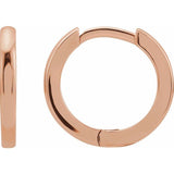 14K Rose Gold Hinged 15 mm Hoop Earring