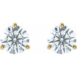 14K Yellow Gold 1 1/2 CTW Lab-Grown Diamond Stud Earrings