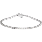 14K White Gold 2 CTW Natural Diamond Line 7 1/4" Bracelet