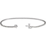 14K White Gold 1 CTW Lab-Grown Diamond Line 7 1/4" Bracelet