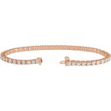 14K Rose Gold 4 CTW Lab-Grown Diamond Line 7 1/4" Bracelet