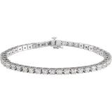 14K White Gold 5 CTW Lab-Grown Diamond Line 7 1/4" Bracelet