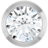 14K White Gold 1/3 CT Natural Diamond Slide Pendant