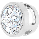 14K White Gold 1/2 CT Natural Diamond Slide Pendant