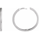 Sterling Silver Hinged 20 mm Hoop Earrings