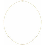 14K Yellow Gold 1/4 CTW Lab-Grown Diamond 7-Station 24" Necklace