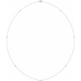 14K White Gold 1/4 CTW Lab-Grown Diamond 7-Station 24" Necklace