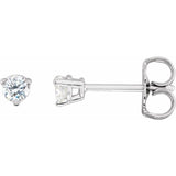 14K White Gold 1/5 CTW Natural Diamond Friction Post Earrings