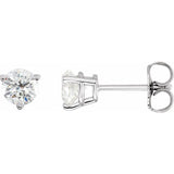 14K White Gold 3/4 CTW Natural Diamond Earrings