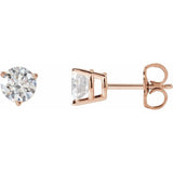 14K Rose Gold 1 CTW Natural Diamond Earrings