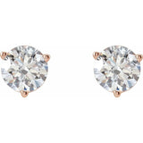 14K Rose Gold 1 CTW Natural Diamond Earrings