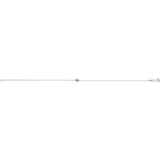 Platinum Natural Peridot Bezel-Set Solitaire 6 1/2-7 1/2" Bracelet