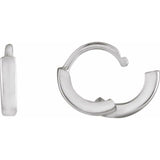 14K White Gold Hinged 8 mm Hoop Earrings