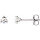 14K White Gold 1/6 CT Lab-Grown Diamond Stud Earrings