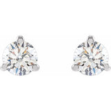 14K White Gold 1/6 CT Lab-Grown Diamond Stud Earrings