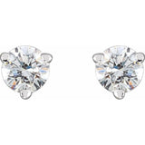 Sterling Silver 1/3 CTW Natural Diamond  Earrings