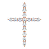 14K Rose Gold 1/2 CTW Natural Diamond Cross Pendant