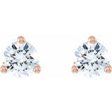 14K Rose Gold 1/8 CTW Lab-Grown Diamond Stud Earrings
