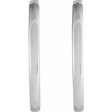 14K White Gold Hinged 18 mm Hoop Earrings