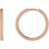 14K Rose Gold Hinged 18 mm Hoop Earring