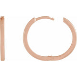 14K Rose Gold Hinged 18 mm Hoop Earring