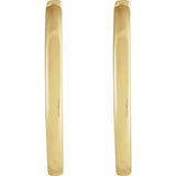 14K Yellow Gold Hinged 18 mm Hoop Earrings