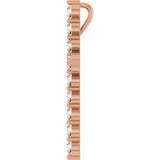14K Rose Gold 3/4 CTW Natural Diamond Cross Pendant