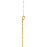 14K Yellow Gold 1 CTW Natural Diamond Cross 16-18" Necklace