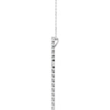 Sterling Silver 1 CTW Natural Diamond Cross 16-18" Necklace