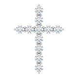 14K White Gold 3/8 CTW Lab-Grown Diamond Cross Pendant